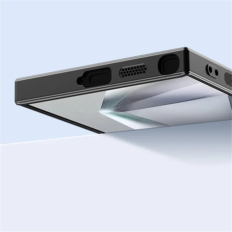 For Samsung Galaxy S24 Ultra Phone Shell Metal+PC+TPU Phone Case Drop Protection Mobile Cover - Black