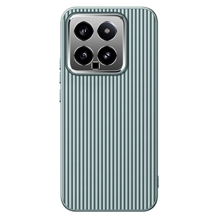 Для Xiaomi 14 PC+TPU Задняя крышка Чехол Противоударный металлический Рама объектива Чехол для телефона - Зеленый