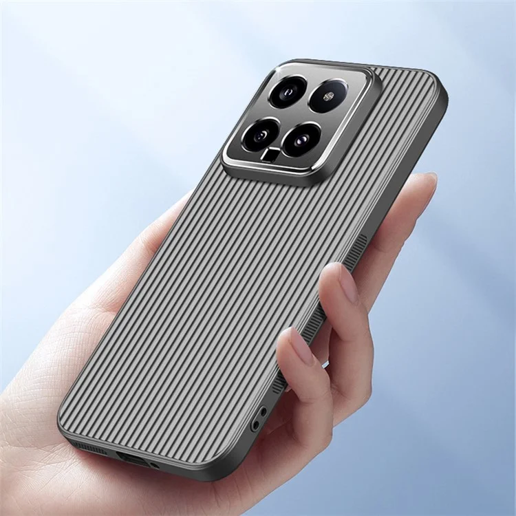 Для Xiaomi 14 PC+TPU Задняя крышка Чехол Противоударный металлический Рама объектива Чехол для телефона - Зеленый