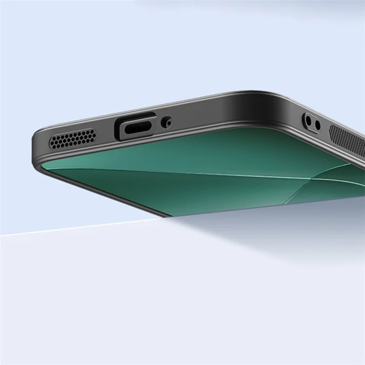 Для Xiaomi 14 PC+TPU Задняя крышка Чехол Противоударный металлический Рама объектива Чехол для телефона - Зеленый