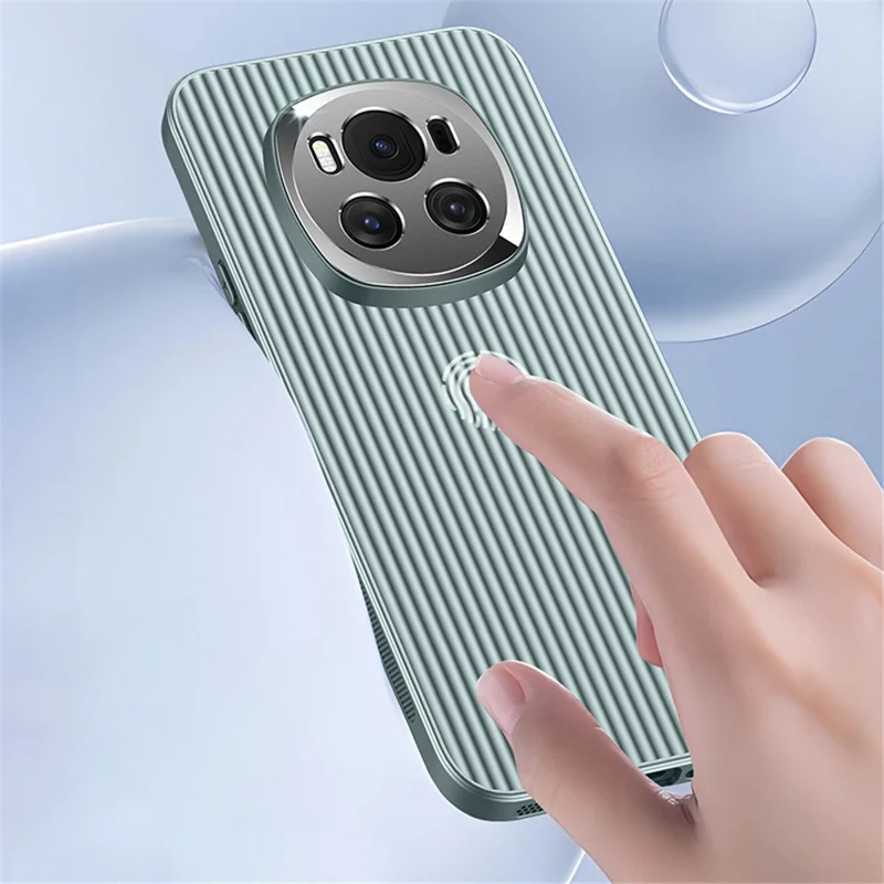 Для чести Magic6 5G ПК+ТПУ чехол для телефона Anti-drop Metal Lens Frame Phone Case - Зеленый