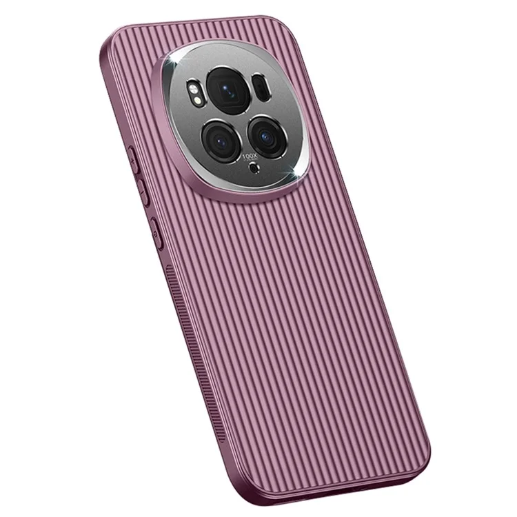 For Honor Magic6 Pro 5G Anti-drop PC+TPU Rückseite Metalllinsen Rahmen Handyhülle - Lila