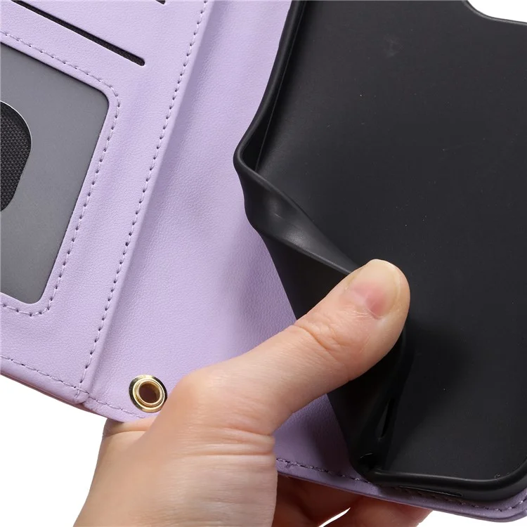 For Xiaomi 14 Ultra Wallet Case PU Leather Flip Stand View Phone Cover - Purple