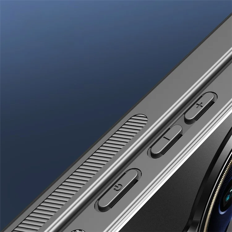 For Realme 12 Pro 5G / 12 Pro+ 5G Case with Lens Kickstand Shockproof PC+TPU Phone Cover - Black