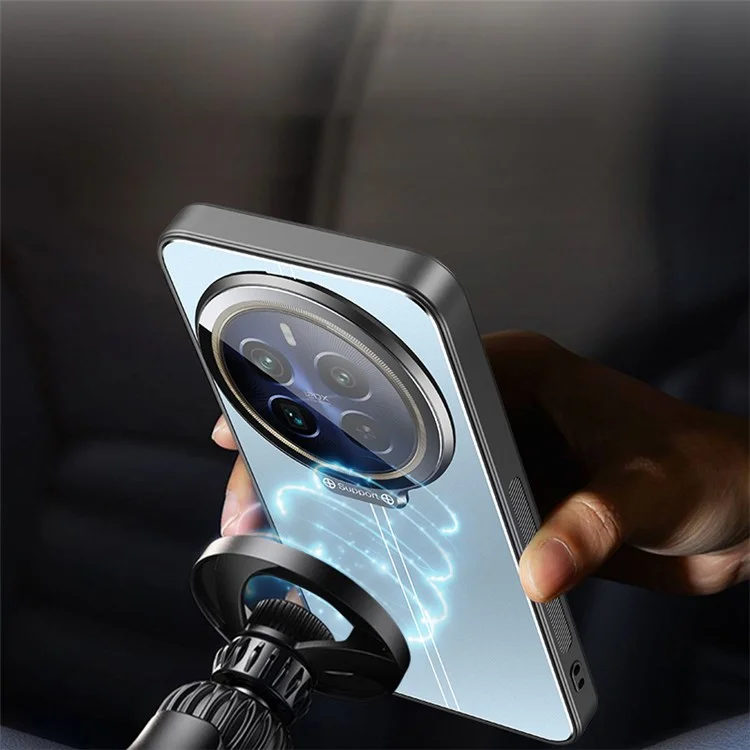For Realme 12 Pro 5G / 12 Pro+ 5G Case with Lens Kickstand Shockproof PC+TPU Phone Cover - Black