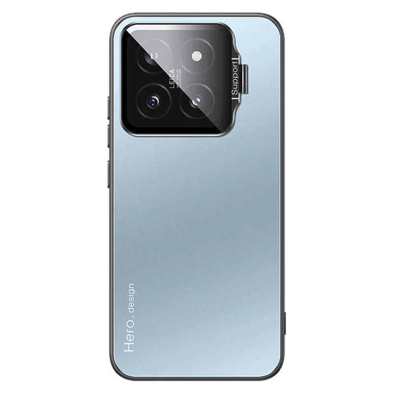 For Xiaomi 14 Case with Lens Kickstand Shockproof PC+TPU Phone Cover - Blue
