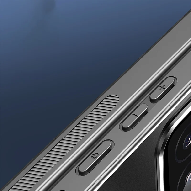 For Xiaomi 14 Case with Lens Kickstand Shockproof PC+TPU Phone Cover - Blue