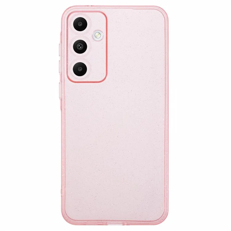 Custodia JTW Series per Samsung Galaxy A35 5G Glitter Surface Shockproof TPU Cover per telefono - Rosa trasparente