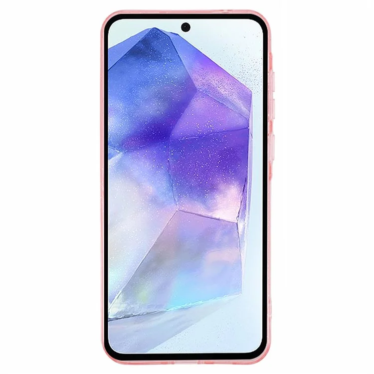 Custodia JTW Series per Samsung Galaxy A35 5G Glitter Surface Shockproof TPU Cover per telefono - Rosa trasparente