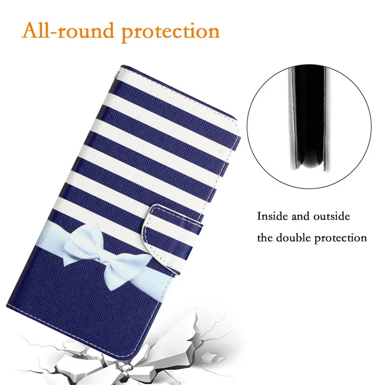 For Xiaomi Redmi Note 13 5G Case PU Leather Magnetic Clasp Pattern Printing Phone Cover - Bowknot