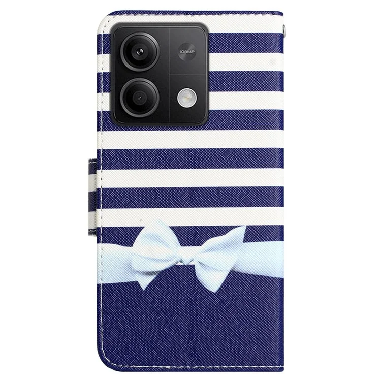 For Xiaomi Redmi Note 13 5G Case PU Leather Magnetic Clasp Pattern Printing Phone Cover - Bowknot
