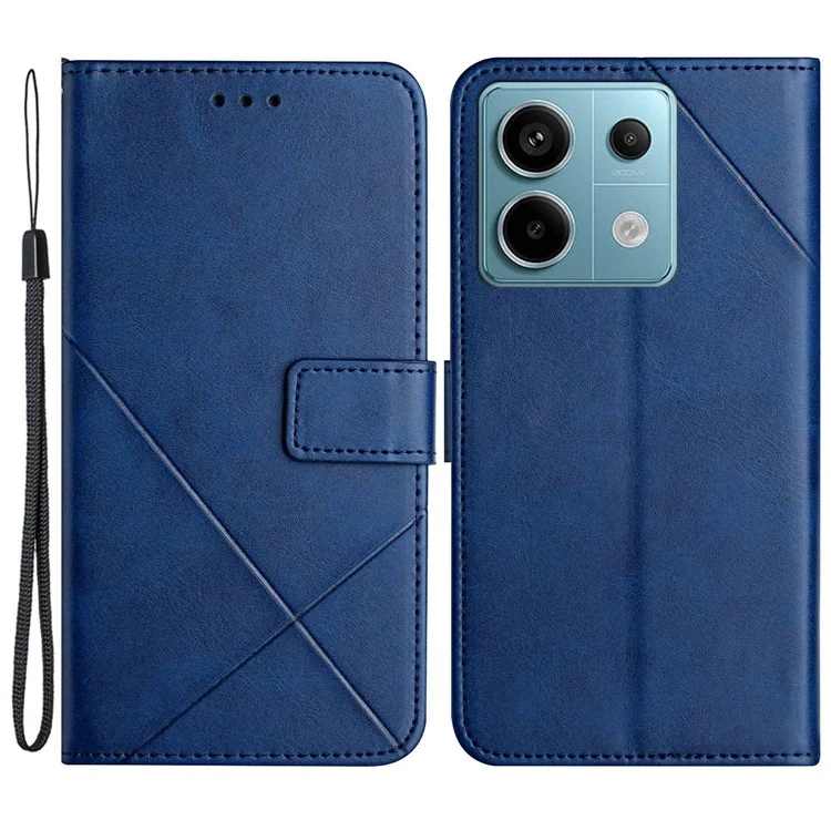 For Xiaomi Redmi Note 13 Pro 5G / Poco X6 5G Leather Case Wallet Stand Flip Phone Cover - Blue