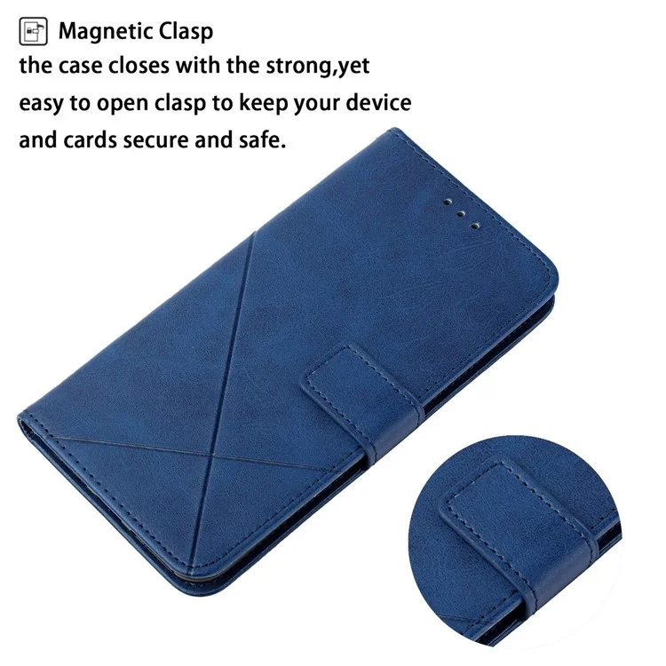 For Xiaomi Redmi Note 13 Pro 5G / Poco X6 5G Leather Case Wallet Stand Flip Phone Cover - Blue