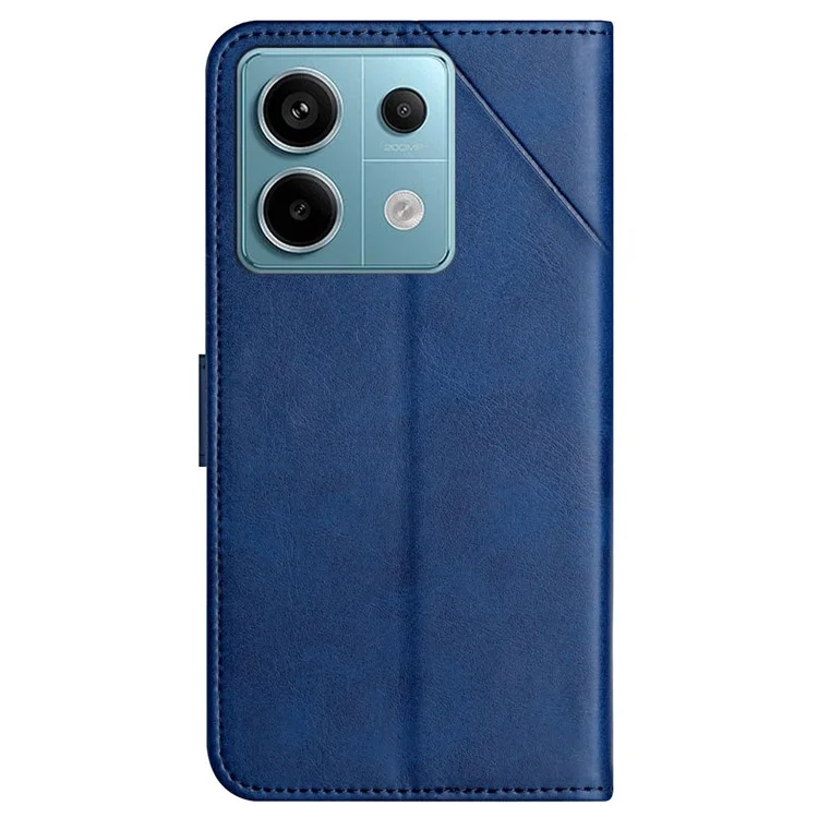 For Xiaomi Redmi Note 13 Pro 5G / Poco X6 5G Leather Case Wallet Stand Flip Phone Cover - Blue