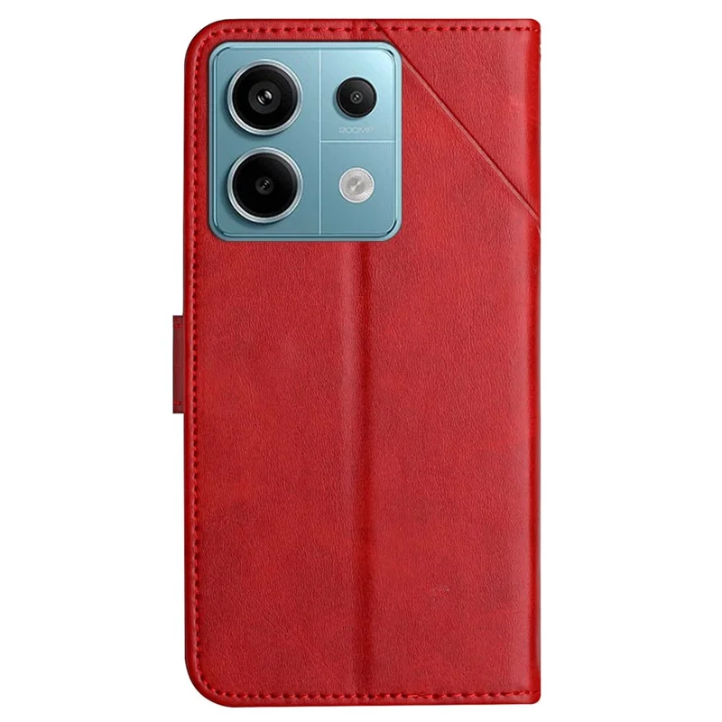 For Xiaomi Redmi Note 13 Pro 5G / Poco X6 5G Leather Case Wallet Stand Flip Phone Cover - Red