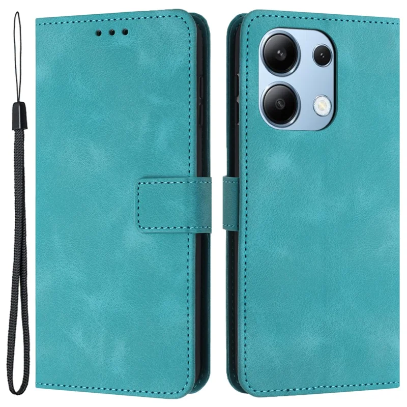 For Xiaomi Redmi Note 13 4G Case Leather Phone Cover with Wallet Folding Stand - Green