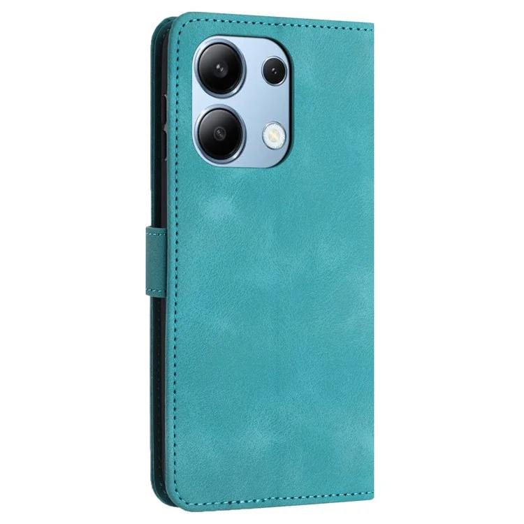 For Xiaomi Redmi Note 13 4G Case Leather Phone Cover with Wallet Folding Stand - Green