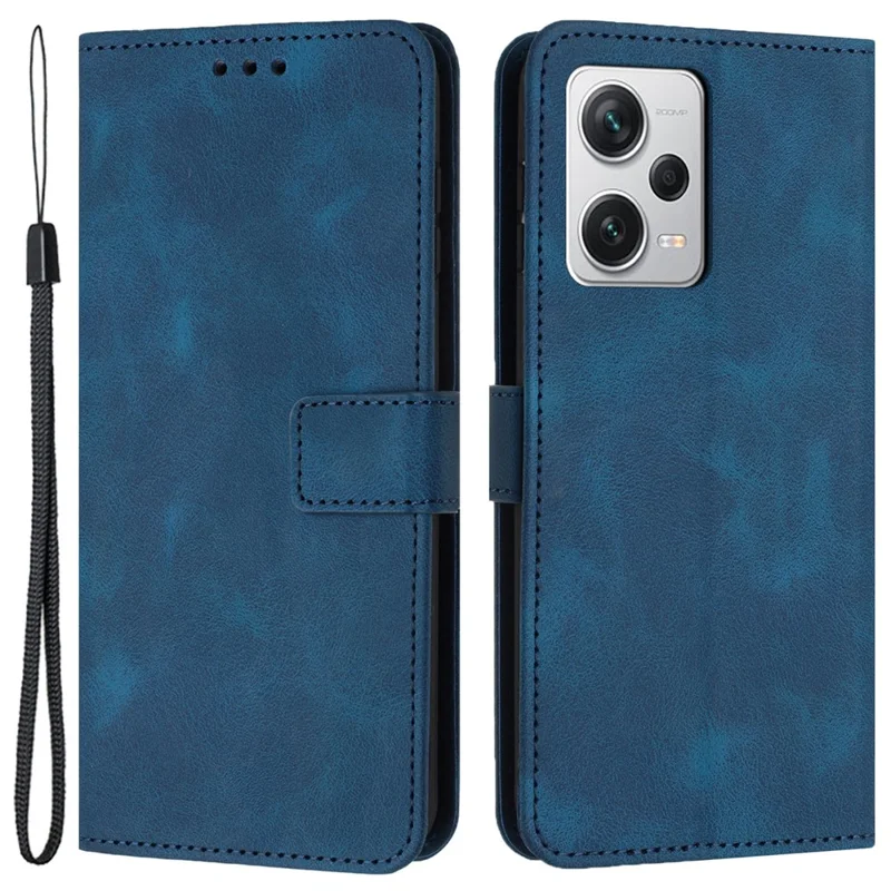 For Xiaomi Redmi Note 12 5G (China) / (India) / (Global) / Poco X5 5G Case Skin-touch Leather Phone Cover - Blue