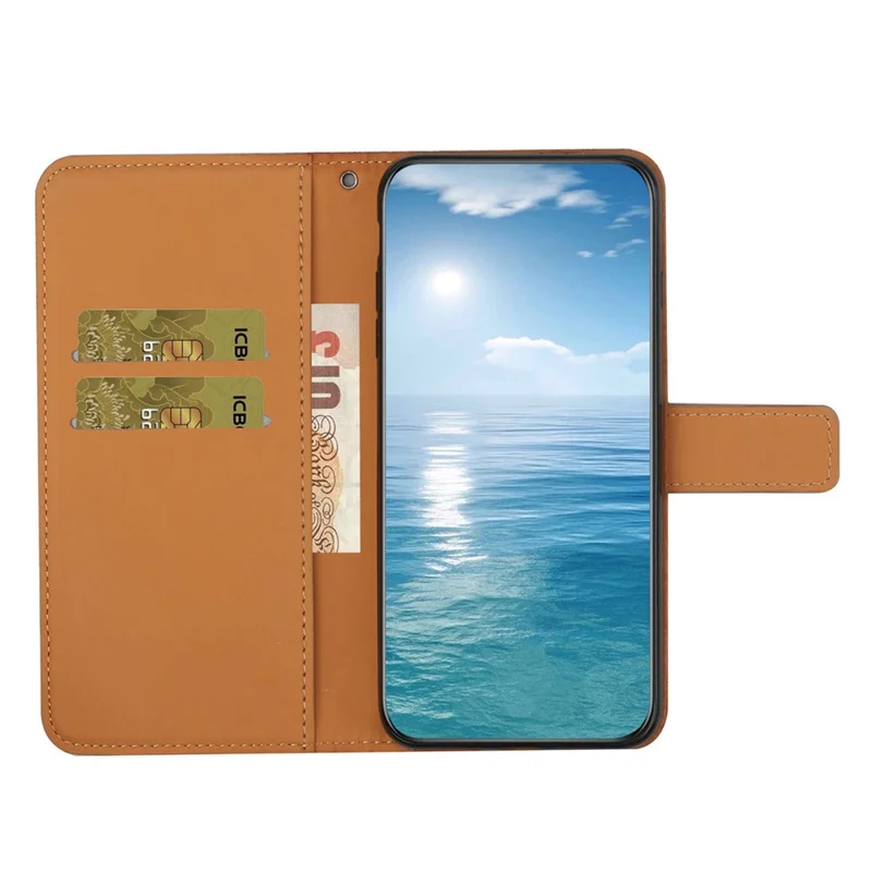 For Xiaomi Redmi Note 13 Pro 4G / Poco M6 Pro 4G Phone Case Ethnic Style Flower Imprinted Leather Flip Cover - Brown