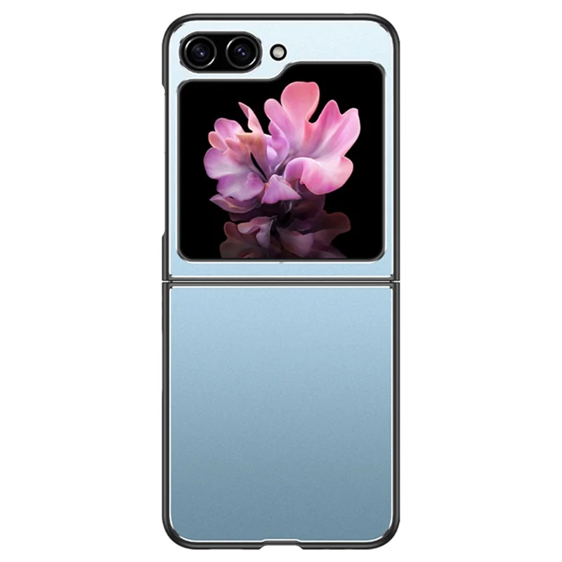 For Samsung Galaxy Z Flip 5G Case Metal+PC+TPU Matte Cell Phone Protective Cover - Blue