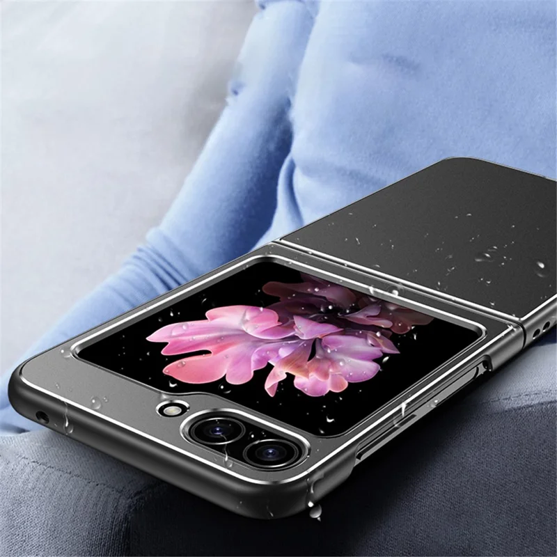 For Samsung Galaxy Z Flip 5G Case Metal+PC+TPU Matte Cell Phone Protective Cover - Blue