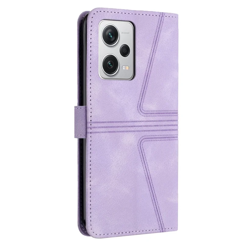 For Xiaomi Redmi Note 12 Pro 5G/Poco X5 Pro 5G/Redmi Note 12 Pro Speed 5G Phone Case Imprinted Magnetic Clasp Cover - Purple