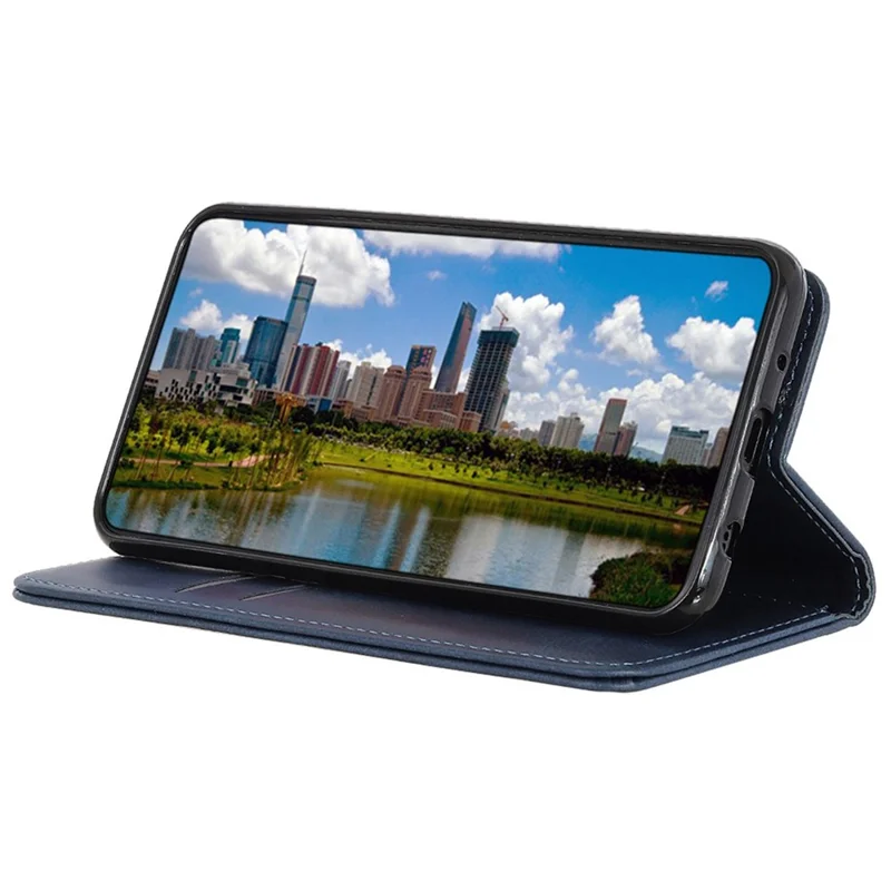 For Google Pixel 10 Pro XL / 9 Pro XL Case Stand Hidden Magnetic Adsorption Split Leather Phone Cover - Blue