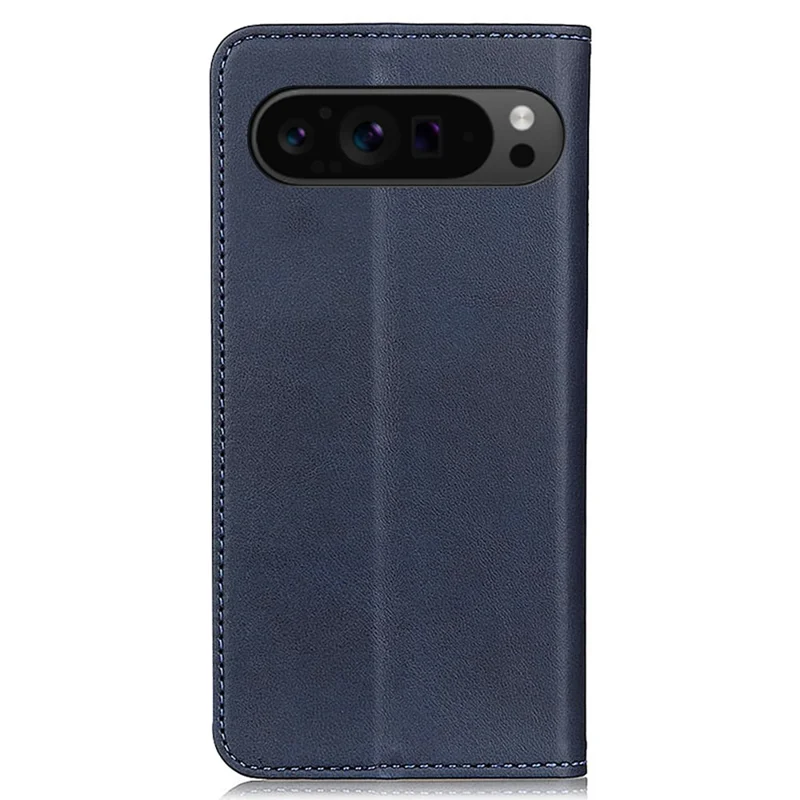 For Google Pixel 10 Pro XL / 9 Pro XL Case Stand Hidden Magnetic Adsorption Split Leather Phone Cover - Blue