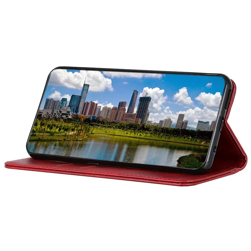 For Google Pixel 10 Pro XL / 9 Pro XL Case Stand Hidden Magnetic Adsorption Split Leather Phone Cover - Red