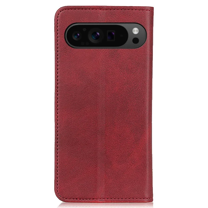For Google Pixel 10 Pro XL / 9 Pro XL Case Stand Hidden Magnetic Adsorption Split Leather Phone Cover - Red