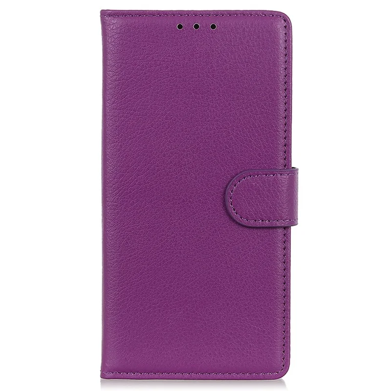 Para funda OnePlus Nord CE4 5G, textura de litchi en piel sintética y soporte para teléfono - Morado