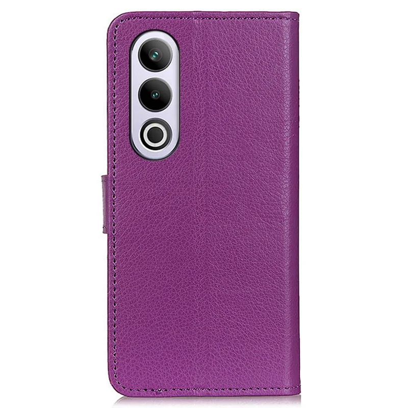 Para funda OnePlus Nord CE4 5G, textura de litchi en piel sintética y soporte para teléfono - Morado