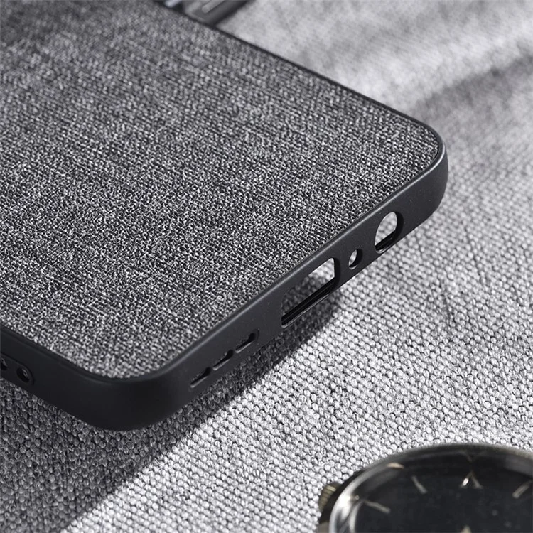 Per Motorola Edge 40 Neo 5G Case Anti-Scratch PC+Cloth Mobile Phone Cover - Grigio