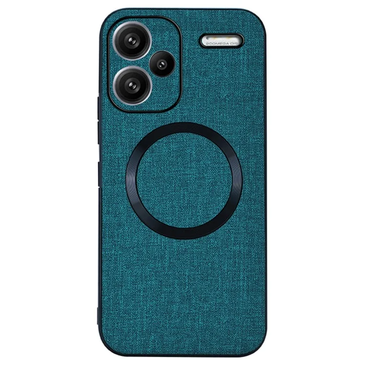 Для Xiaomi Redmi Note 13 Pro+ 5G Чехол TPU+Cloth Устойчивый к грязи Чехол для телефона, совместимый с MagSafe - Темно-зеленый