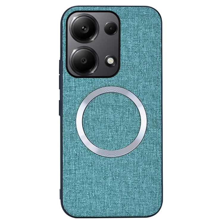 Для Xiaomi Redmi Note 13 Pro 4G / Poco M6 Pro 4G Чехол TPU+Cloth Phone Cover Compatible with MagSafe - Зеленый