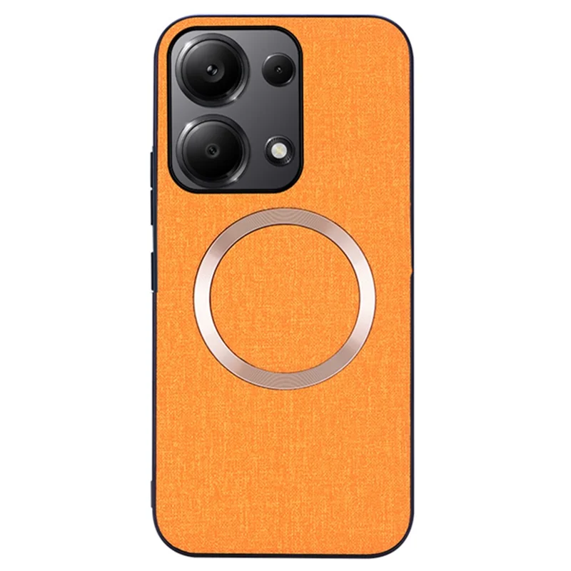 For Xiaomi Redmi Note 13 Pro 4G / Poco M6 Pro 4G Case TPU+Cloth Phone Cover Compatible with MagSafe - Orange