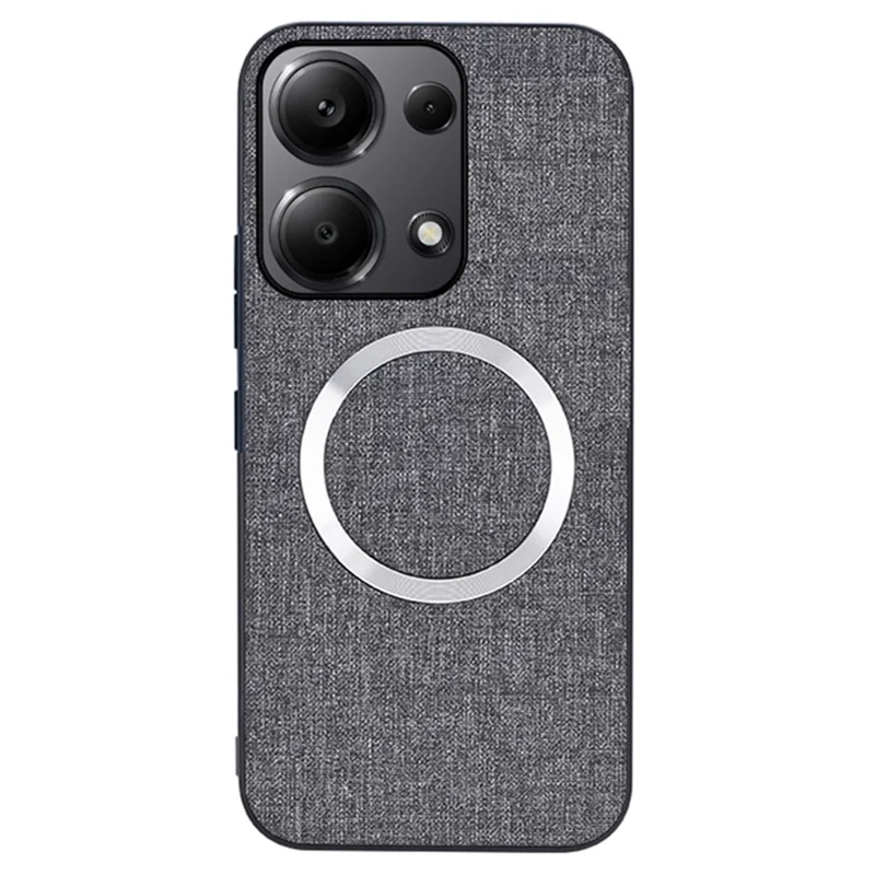 For Xiaomi Redmi Note 13 Pro 4G / Poco M6 Pro 4G Case TPU+Cloth Phone Cover Magnetic Case - Grey