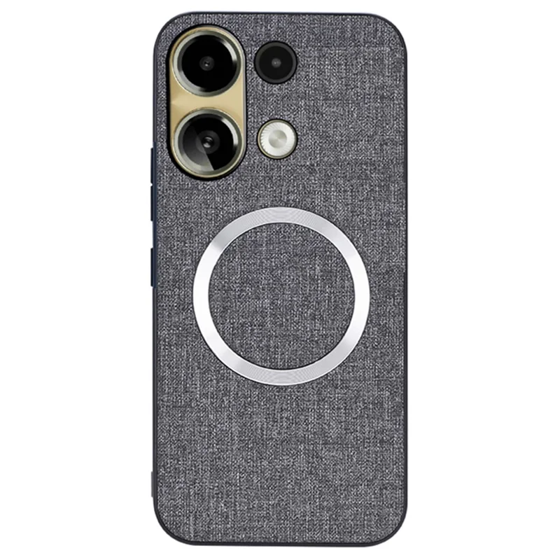 For Xiaomi Redmi Note 13 4G Case Scratch-proof TPU+Cloth Phone Shell Magnetic Case - Grey