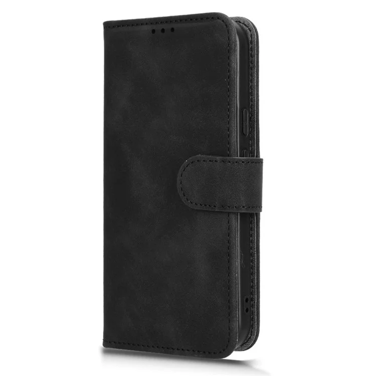 Per Google Pixel 9 Pro / Pixel 9 Wallet Case Skin-Touch Texture Flip Leather Phone Cover - Nero