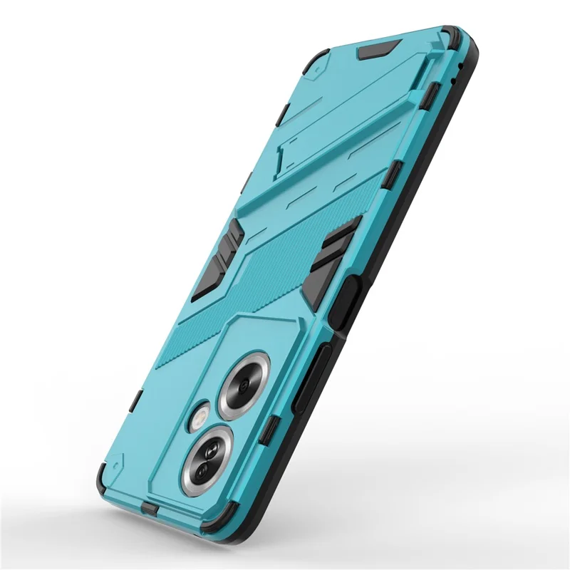 For Oppo A79 5G / A2 5G Case Folding Kickstand PC+TPU Hybrid Phone Cover - Baby Blue