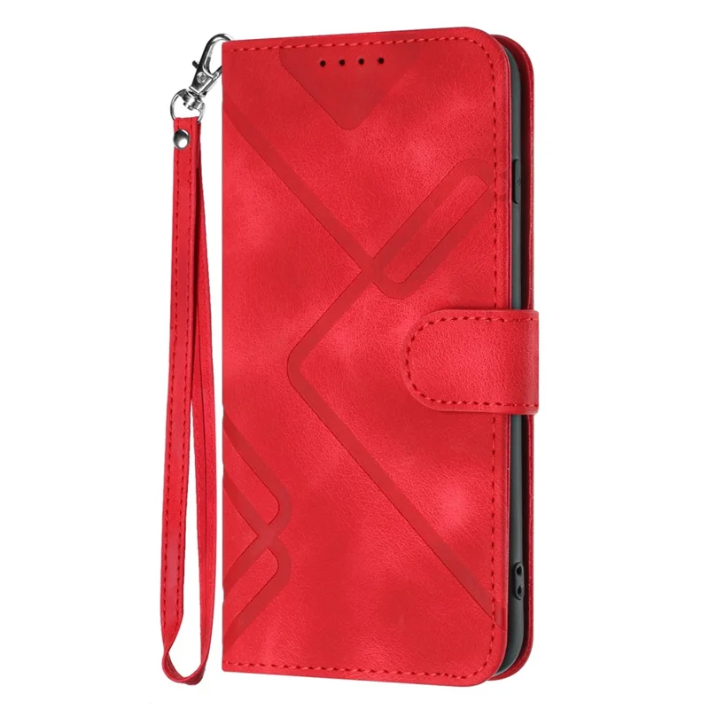 YX0040 For Samsung Galaxy S24+ Case Imprinted Leather Shockproof Wallet Phone Stand Cover - Red