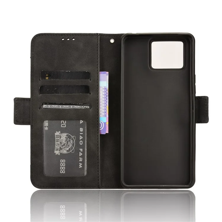 Pour Asus Zenfone 11 Ultra 5G Étui Portefeuille Housse en cuir avec plusieurs emplacements pour cartes - Noir
