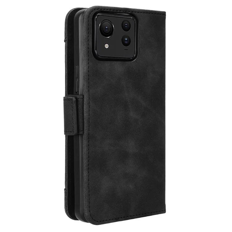 Pour Asus Zenfone 11 Ultra 5G Étui Portefeuille Housse en cuir avec plusieurs emplacements pour cartes - Noir