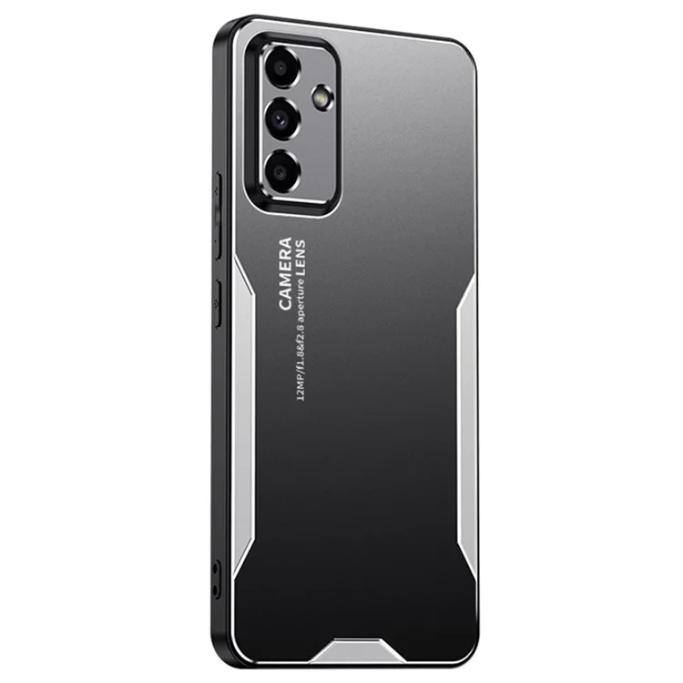 Pour Samsung Galaxy A34 5G Coque de protection antichoc en alliage d'aluminium + TPU + PC - Argent