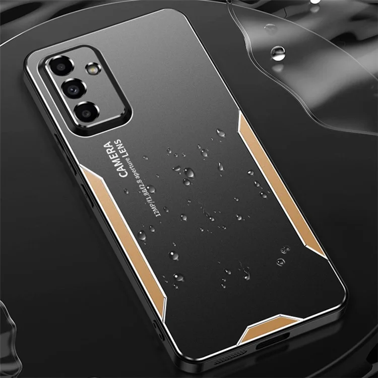 Pour Samsung Galaxy A34 5G Coque de protection antichoc en alliage d'aluminium + TPU + PC - Argent