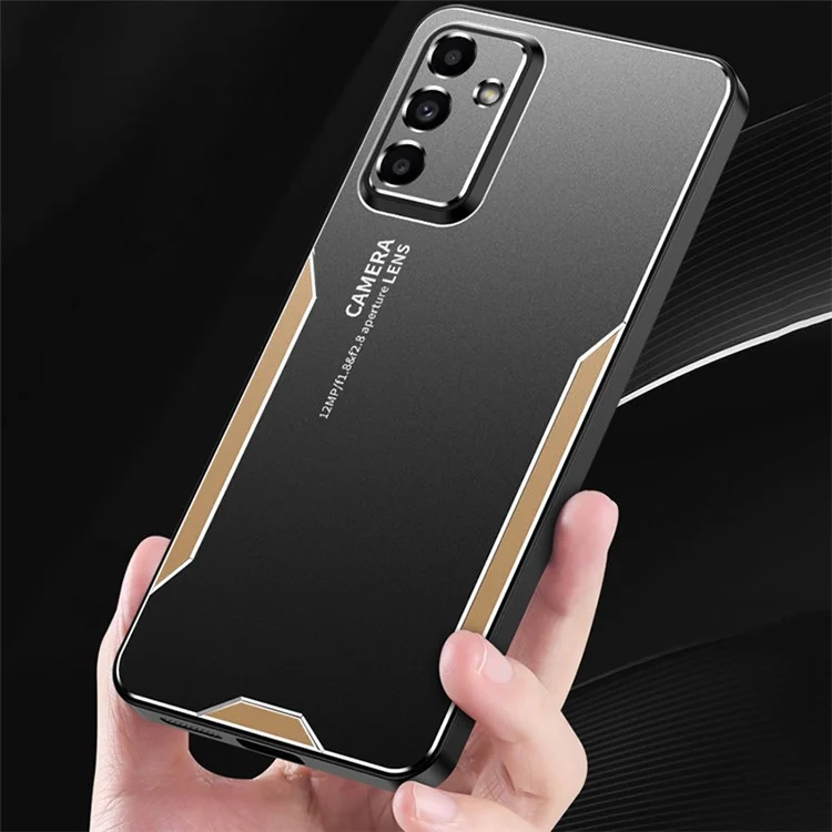 Pour Samsung Galaxy A34 5G Coque de protection antichoc en alliage d'aluminium + TPU + PC - Argent