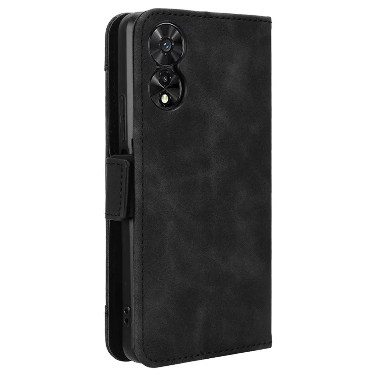 Pour TCL 50 SE Case PU Leather Multiple Card Slots Shockproof Flip Phone Cover - Noir