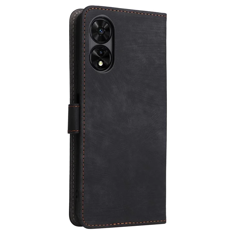 For TCL 50 SE Case RFID Blocking Wallet PU Leather Stand Phone Cover - Black