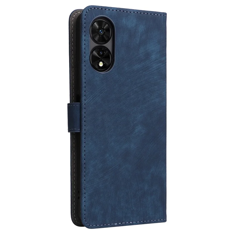 For TCL 50 SE Case RFID Blocking Wallet PU Leather Stand Phone Cover - Blue