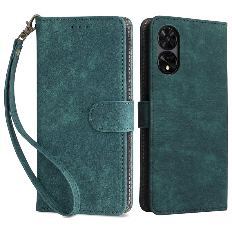 For TCL 50 SE Case RFID Blocking Wallet PU Leather Stand Phone Cover - Green